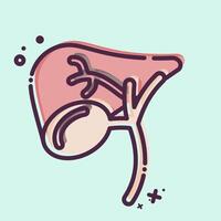 Icon Gallbladder. related to Human Organ symbol. MBE style. simple design editable. simple illustration vector