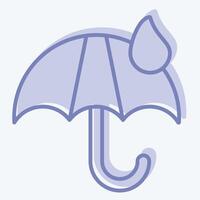 Icon Eco Umbrella. related to Ecology symbol. two tone style. simple design editable. simple illustration vector