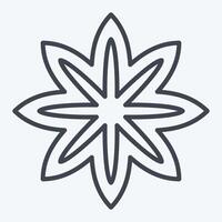 Icon Star Anise. related to Spice symbol. line style. simple design editable. simple illustration vector