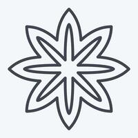 Icon Star Anise. related to Spice symbol. line style. simple design editable. simple illustration vector