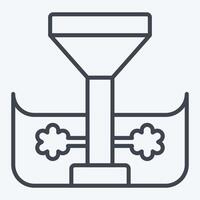 Icon Hydro Turbine. related to Ecology symbol. line style. simple design editable. simple illustration vector