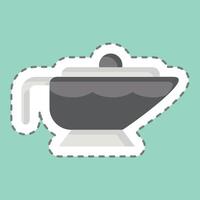 Sticker line cut Sauce. related to Milk and Drink symbol. simple design editable. simple illustration vector