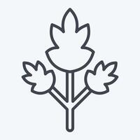 Icon Parsley. related to Spice symbol. line style. simple design editable. simple illustration vector
