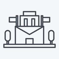 Icon Post Office. related to Post Office symbol. line style. simple design editable. simple illustration vector