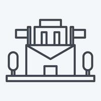Icon Post Office. related to Post Office symbol. line style. simple design editable. simple illustration vector