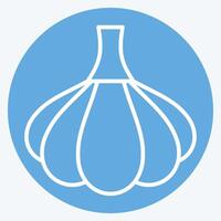 Icon Garlic. related to Spice symbol. blue eyes style. simple design editable. simple illustration vector