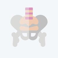 Icon Pelvis. related to Human Organ symbol. flat style. simple design editable. simple illustration vector