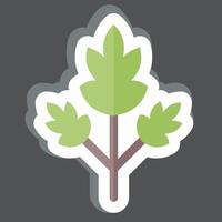 Sticker Parsley. related to Spice symbol. simple design editable. simple illustration vector