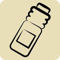 Icon Bottle. related to Hockey Sports symbol. hand drawn style. simple design editable vector