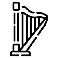 Celtic Harp icon for web, app, infographic, etc vector