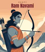 Ram Navami Social media template vector