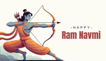 Ram Navami Social media template vector