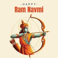 Ram Navami Social media template vector