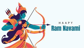 Ram Navami Social media template vector