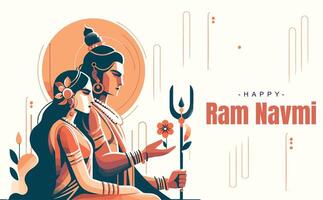 Ram Navami Social media template vector