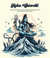 Lord shiva vector illustration