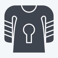 Icon Uniform. related to Hockey Sports symbol. glyph style. simple design editable vector