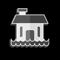 Icon Flood. related to Ecology symbol. glossy style. simple design editable. simple illustration vector