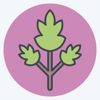 Icon Parsley. related to Spice symbol. color mate style. simple design editable. simple illustration vector