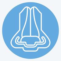 Icon Nose. related to Human Organ symbol. blue eyes style. simple design editable. simple illustration vector