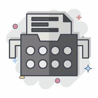 Icon Typewriters. related to Post Office symbol. comic style. simple design editable. simple illustration vector