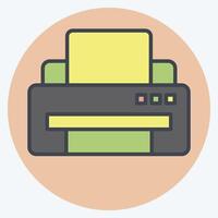 Icon Printing. related to Post Office symbol. color mate style. simple design editable. simple illustration vector