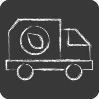 Icon Coal Delivery. related to Ecology symbol. chalk Style. simple design editable. simple illustration vector