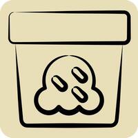 Icon Ice Cream 2. related to Milk and Drink symbol. hand drawn style. simple design editable. simple illustration vector