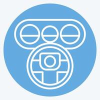 Icon Steering Wheel. related to Garage symbol. blue eyes style. simple design editable. simple illustration vector