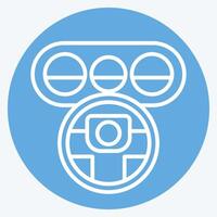 Icon Steering Wheel. related to Garage symbol. blue eyes style. simple design editable. simple illustration vector