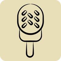 Icon Ice cream. related to Milk and Drink symbol. hand drawn style. simple design editable. simple illustration vector