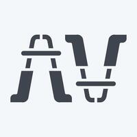 Icon Jumper Cable. related to Garage symbol. glyph style. simple design editable. simple illustration vector