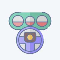 Icon Steering Wheel. related to Garage symbol. doodle style. simple design editable. simple illustration vector