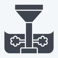 Icon Hydro Turbine. related to Ecology symbol. glyph style. simple design editable. simple illustration vector