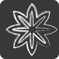 Icon Star Anise. related to Spice symbol. chalk Style. simple design editable. simple illustration vector