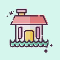 Icon Flood. related to Ecology symbol. MBE style. simple design editable. simple illustration vector