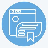 Icon Blogging. related to Post Office symbol. blue eyes style. simple design editable. simple illustration vector