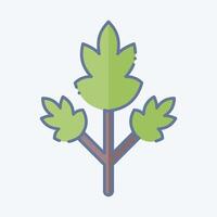 Icon Parsley. related to Spice symbol. doodle style. simple design editable. simple illustration vector