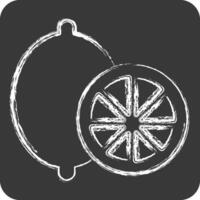 Icon Lemon. related to Spice symbol. chalk Style. simple design editable. simple illustration vector