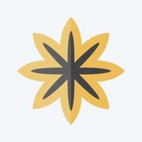 Icon Star Anise. related to Spice symbol. flat style. simple design editable. simple illustration vector