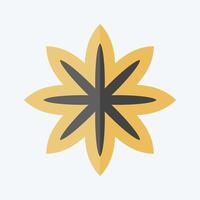 Icon Star Anise. related to Spice symbol. flat style. simple design editable. simple illustration vector