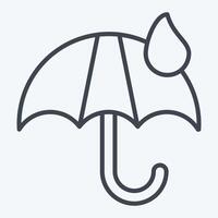 Icon Eco Umbrella. related to Ecology symbol. line style. simple design editable. simple illustration vector