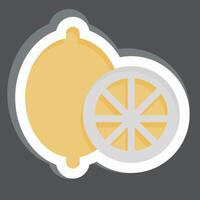 Sticker Lemon. related to Spice symbol. simple design editable. simple illustration vector