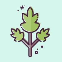 Icon Parsley. related to Spice symbol. MBE style. simple design editable. simple illustration vector