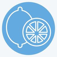 Icon Lemon. related to Spice symbol. blue eyes style. simple design editable. simple illustration vector