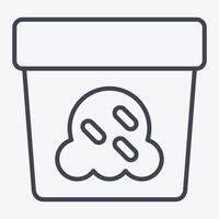 Icon Ice Cream 2. related to Milk and Drink symbol. line style. simple design editable. simple illustration vector