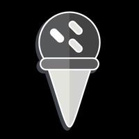 Icon Ice Cream Cone. related to Milk and Drink symbol. glossy style. simple design editable. simple illustration vector