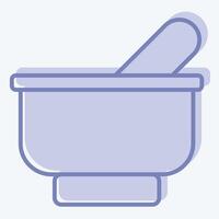 Icon Spice Bowl. related to Spice symbol. two tone style. simple design editable. simple illustration vector