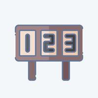 Icon Scoreboard. related to Hockey Sports symbol. doodle style. simple design editable vector