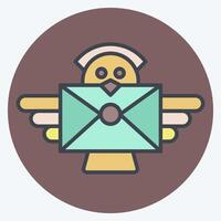 Icon Letter. related to Post Office symbol. color mate style. simple design editable. simple illustration vector